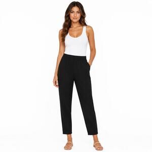 Isaac Mizrahi Live Women’s Black Slim Stretch Pants Size 12P Ankle Zippers